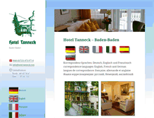 Tablet Screenshot of hotel-tanneck.com